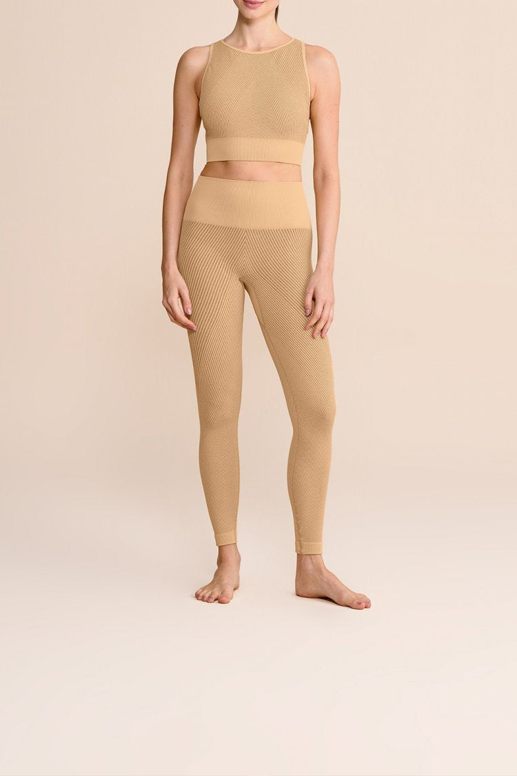 Calça Fusô Seamless Diagonal - Porcelain