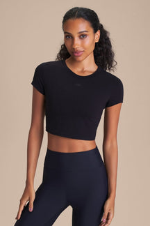 Blusa Cropped Pima Slim - Preto