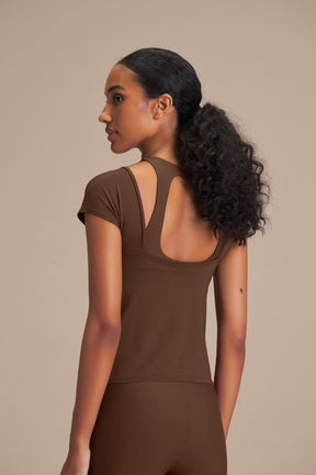 Blusa Arc Action Skin - Sepia brown