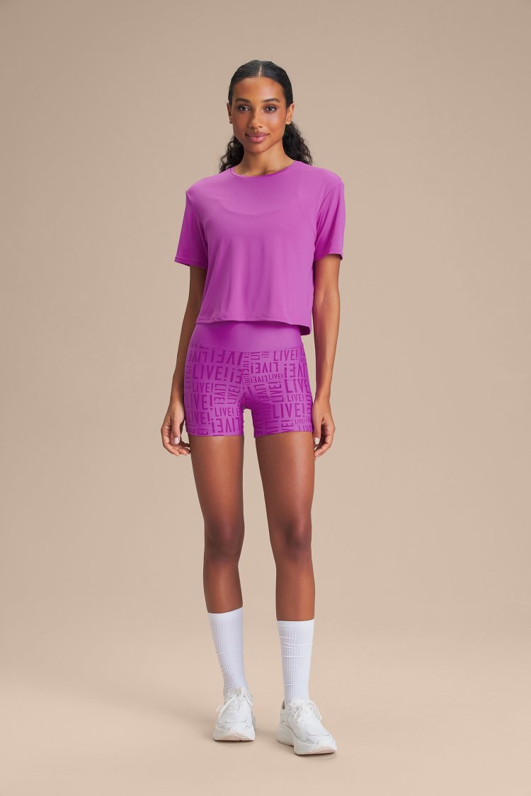 Camiseta Cropped Bio Stretch - Memory Pink