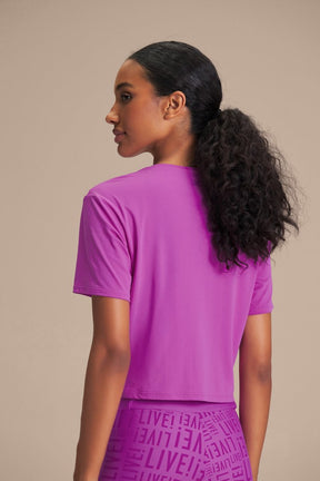 Camiseta Cropped Bio Stretch - Memory Pink