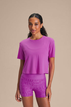 Camiseta Cropped Bio Stretch - Memory Pink