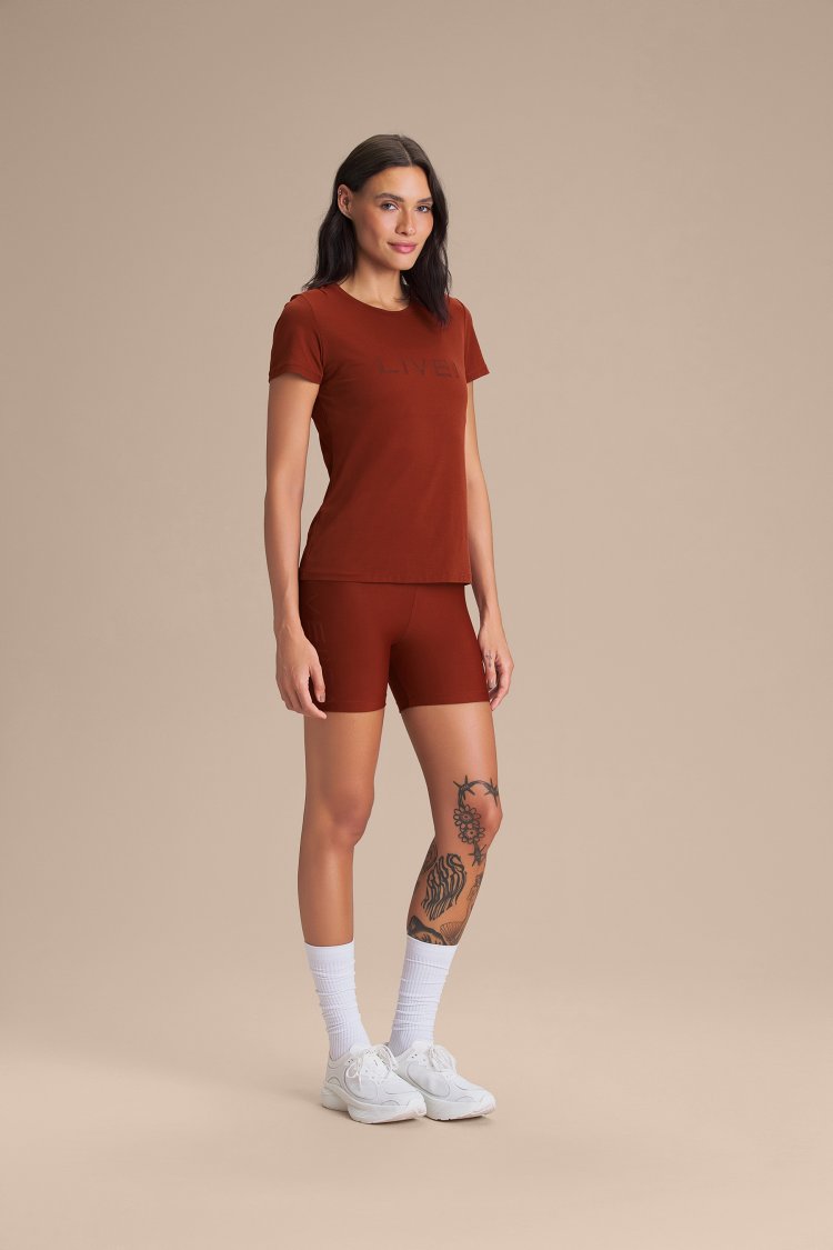 Camiseta LIVE! Comfort - Rust Red