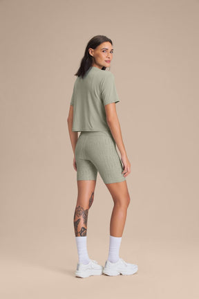 Camiseta Cropped Bio Stretch - Daylight Green
