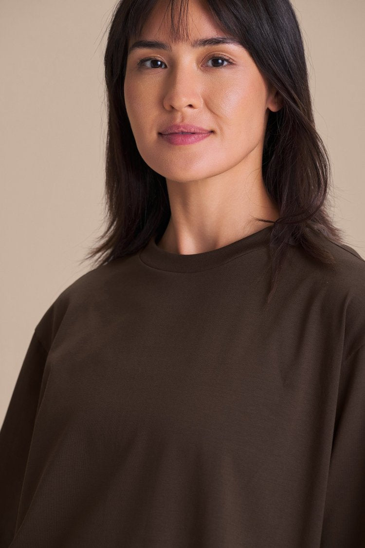 Camiseta Pima Slim - Cocoa Brown