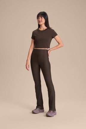Blusa Cropped Pima Slim - Cocoa Brown