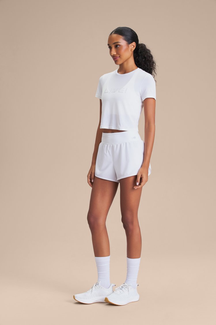 Camiseta Cropped LIVE! Comfort - White