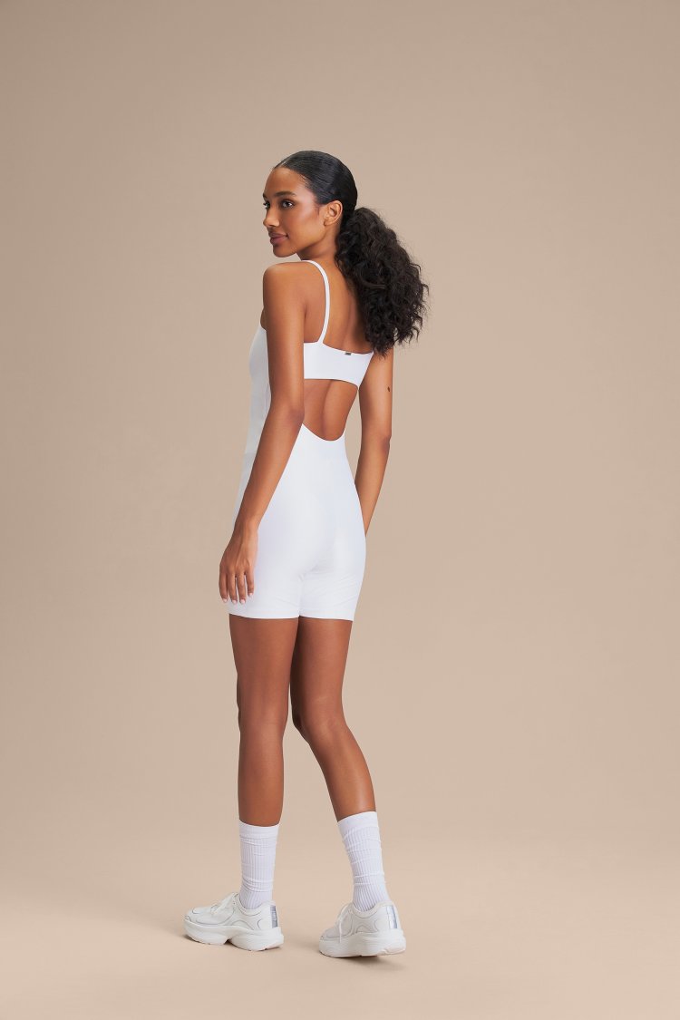 Macaquinho Shorts Allure® Adaptiv - Branco
