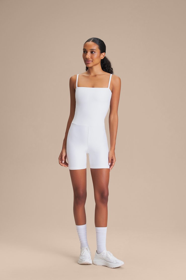 Macaquinho Shorts Allure® Adaptiv - Branco