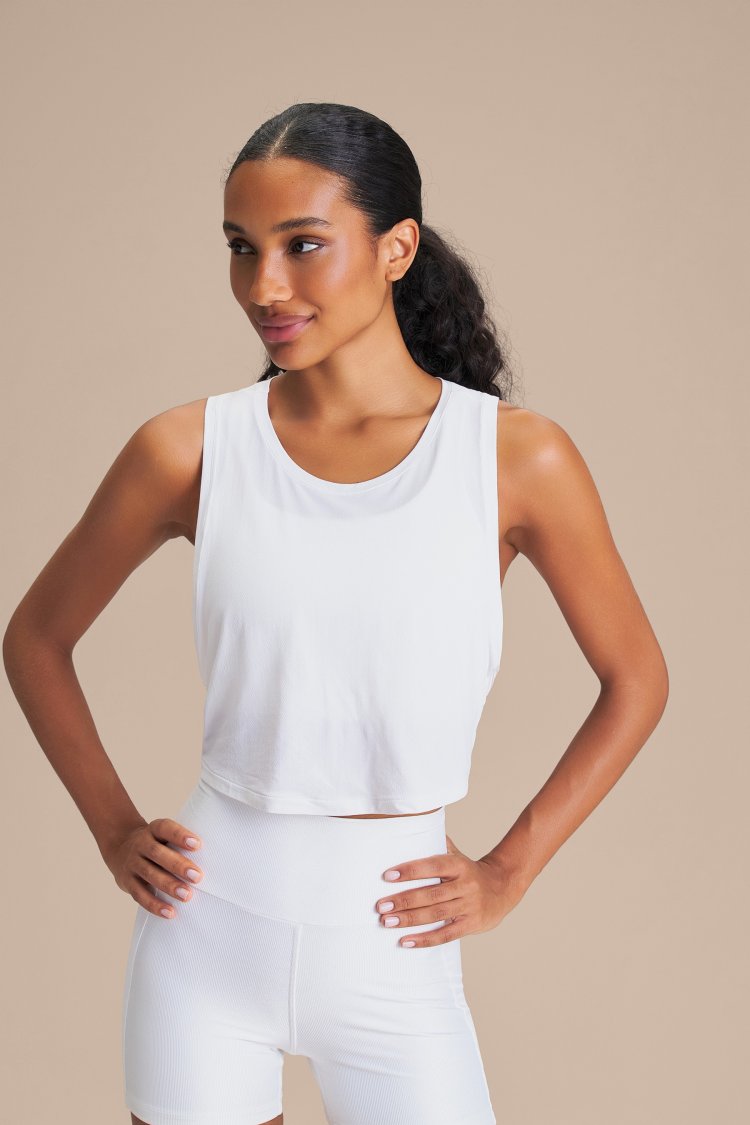 Regata Cropped Comfort - Branco