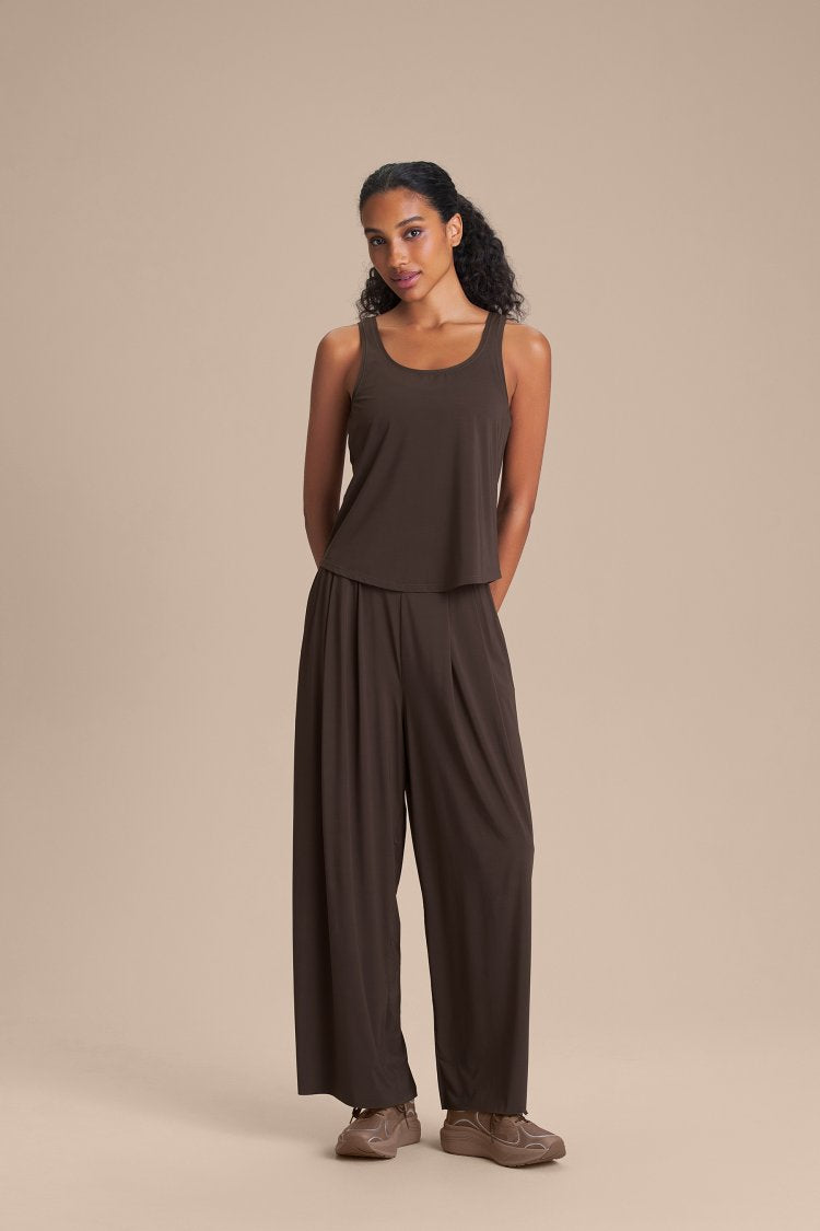 Calça Pantalona Wide - Cocoa Brown
