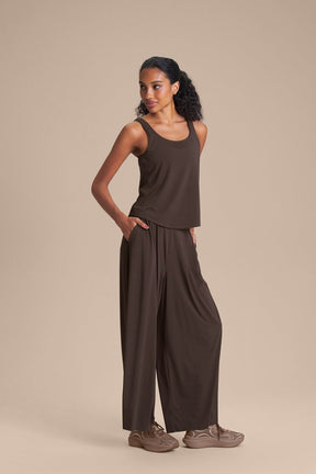 Calça Pantalona Wide - Cocoa Brown