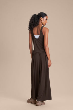 Calça Pantalona Wide - Cocoa Brown