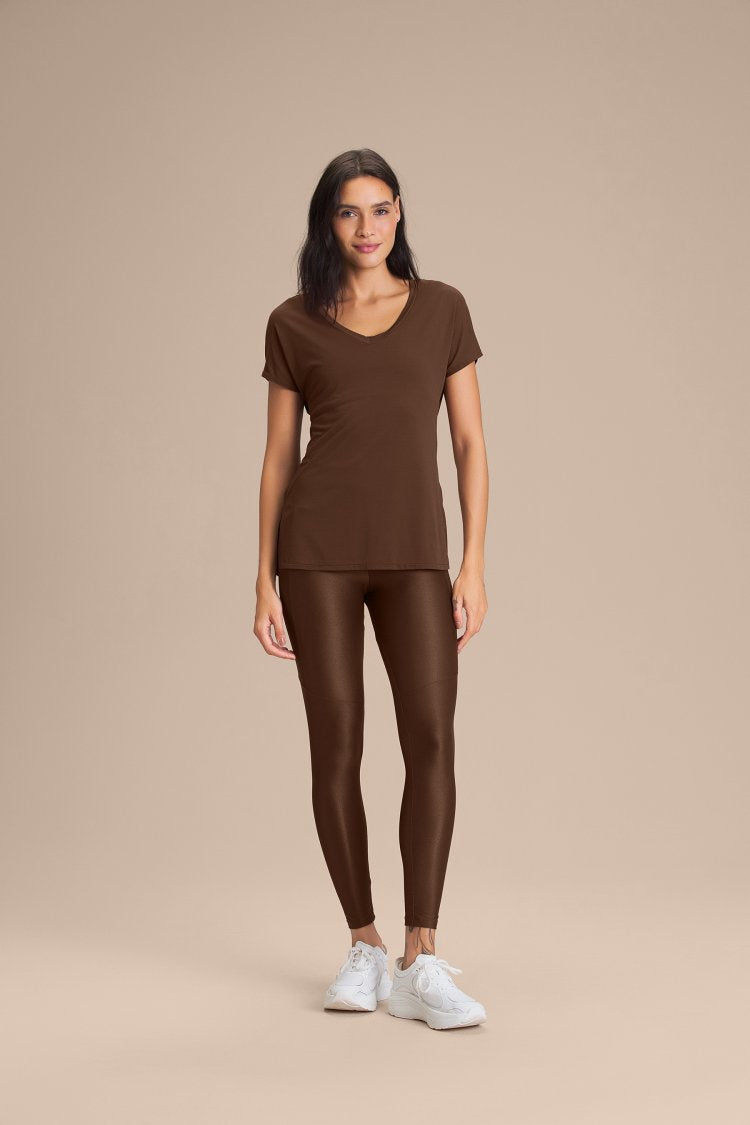 Camiseta V Comfort - Sepia brown