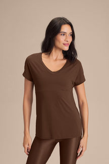 Camiseta V Comfort - Sepia brown