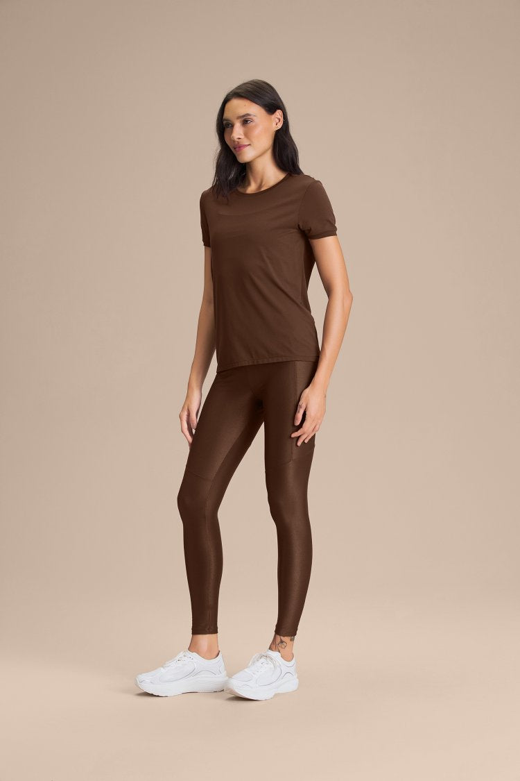 Camiseta Basic Comfort - Sepia brown