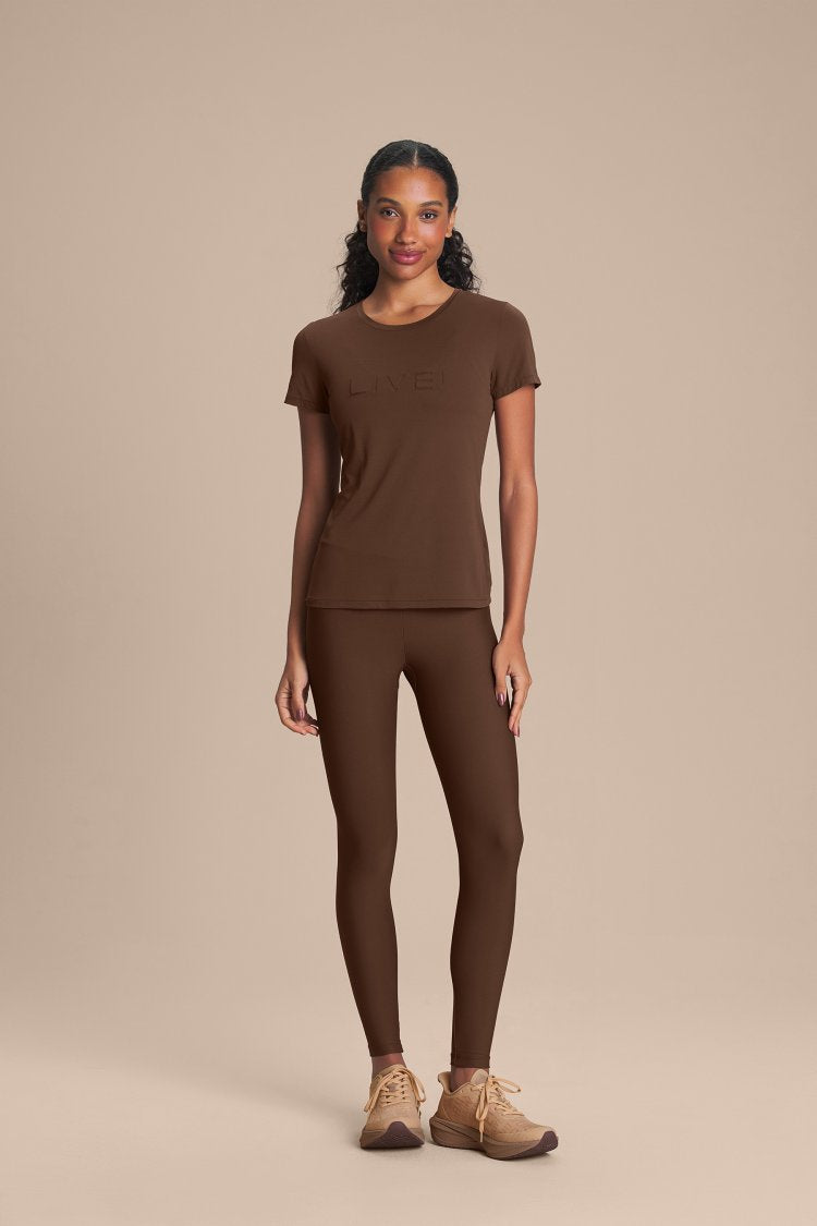 Camiseta LIVE! Comfort - Sepia brown