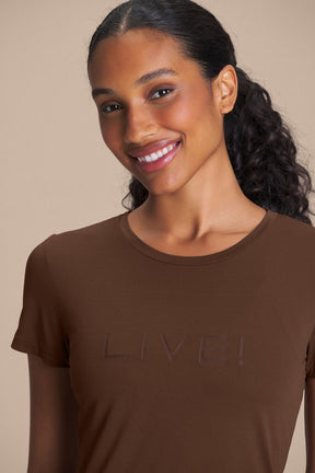 Camiseta LIVE! Comfort - Sepia brown