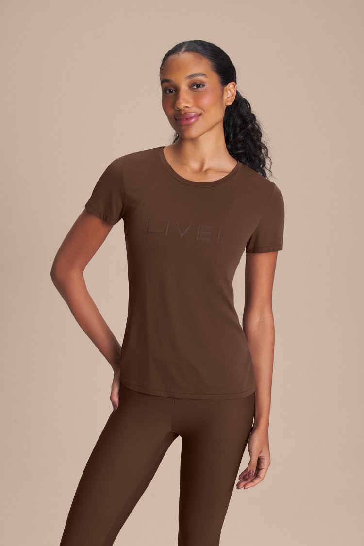 Camiseta LIVE! Comfort - Sepia brown