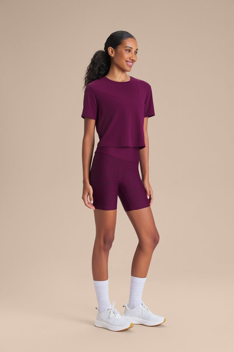 Camiseta Cropped Bio Stretch - Essence Purple