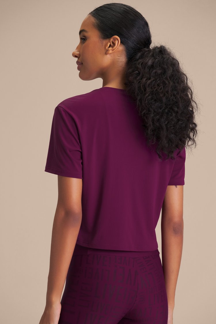 Camiseta Cropped Bio Stretch - Essence Purple