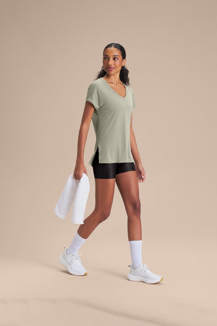 Camiseta V Comfort - Daylight Green