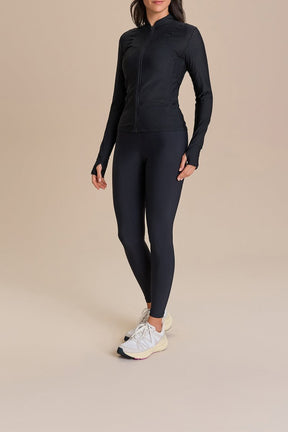 Jaqueta Effect Texture Run - Preto