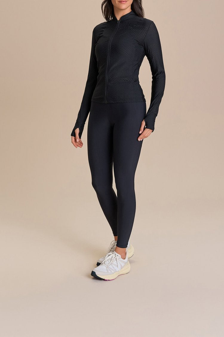 Jaqueta Effect Texture Run - Preto