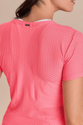 Camiseta Effect Texture Run Crimson - Shock