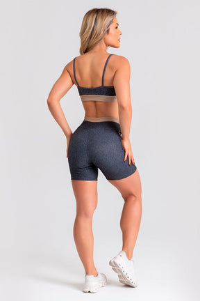 Conjunto Fitness Shorts e Top estampa exclusiva VIBRANTE