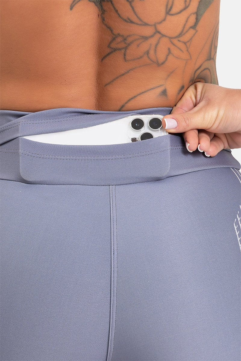 Conjunto Fitness Calça Legging e Top estampa exclusiva CINZA BLOON