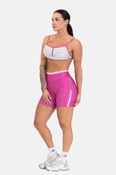 Conjunto Fitness Shorts e Top Regulável estampa exclusiva BRANCO BLOON