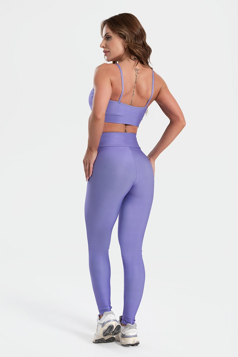 Conjunto Fitness Calça Legging e Top estampa exclusiva AMETISTA