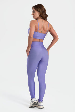 Conjunto Fitness Shorts e Top estampa exclusiva AMETISTA