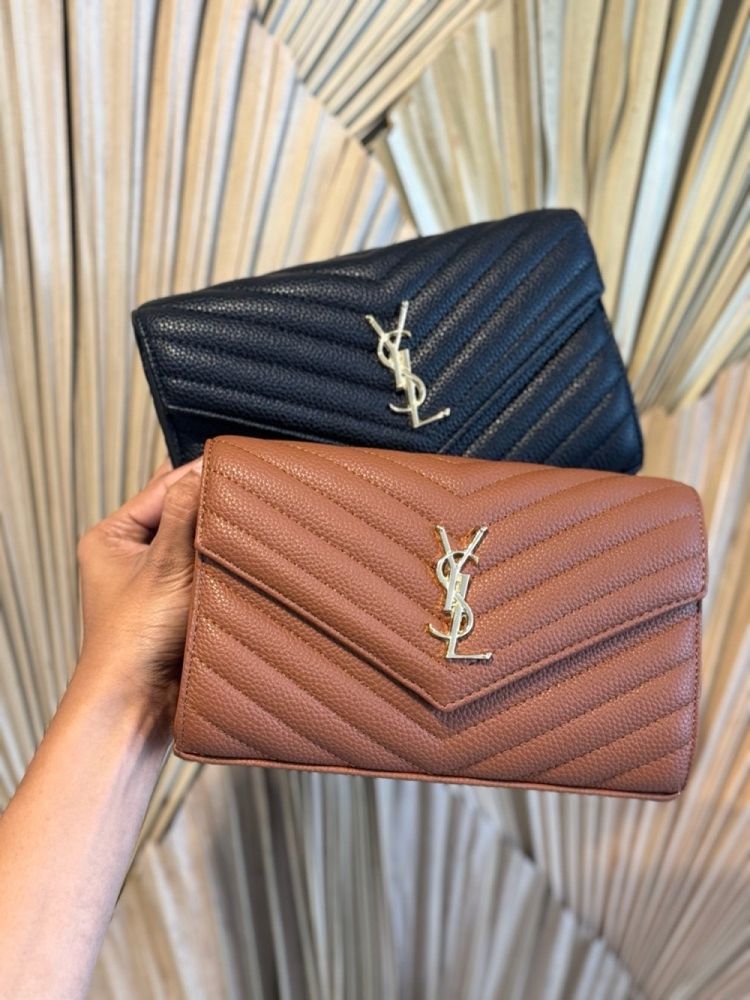 Bolsa de Ombro YSL Luxo com Corrente Dourada