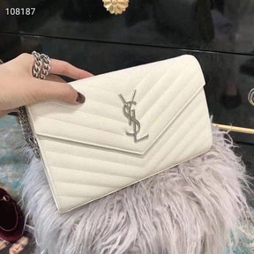 Bolsa de Ombro YSL Luxo com Corrente Dourada
