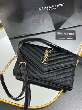 Bolsa de Ombro YSL Luxo com Corrente Dourada