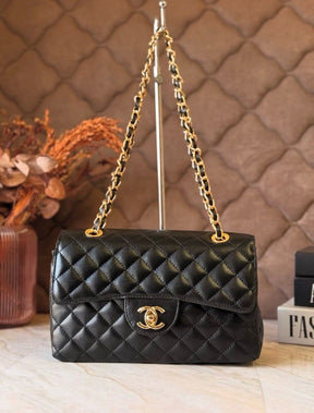 Bolsa CH Clássica - Média com Corrente Dourada