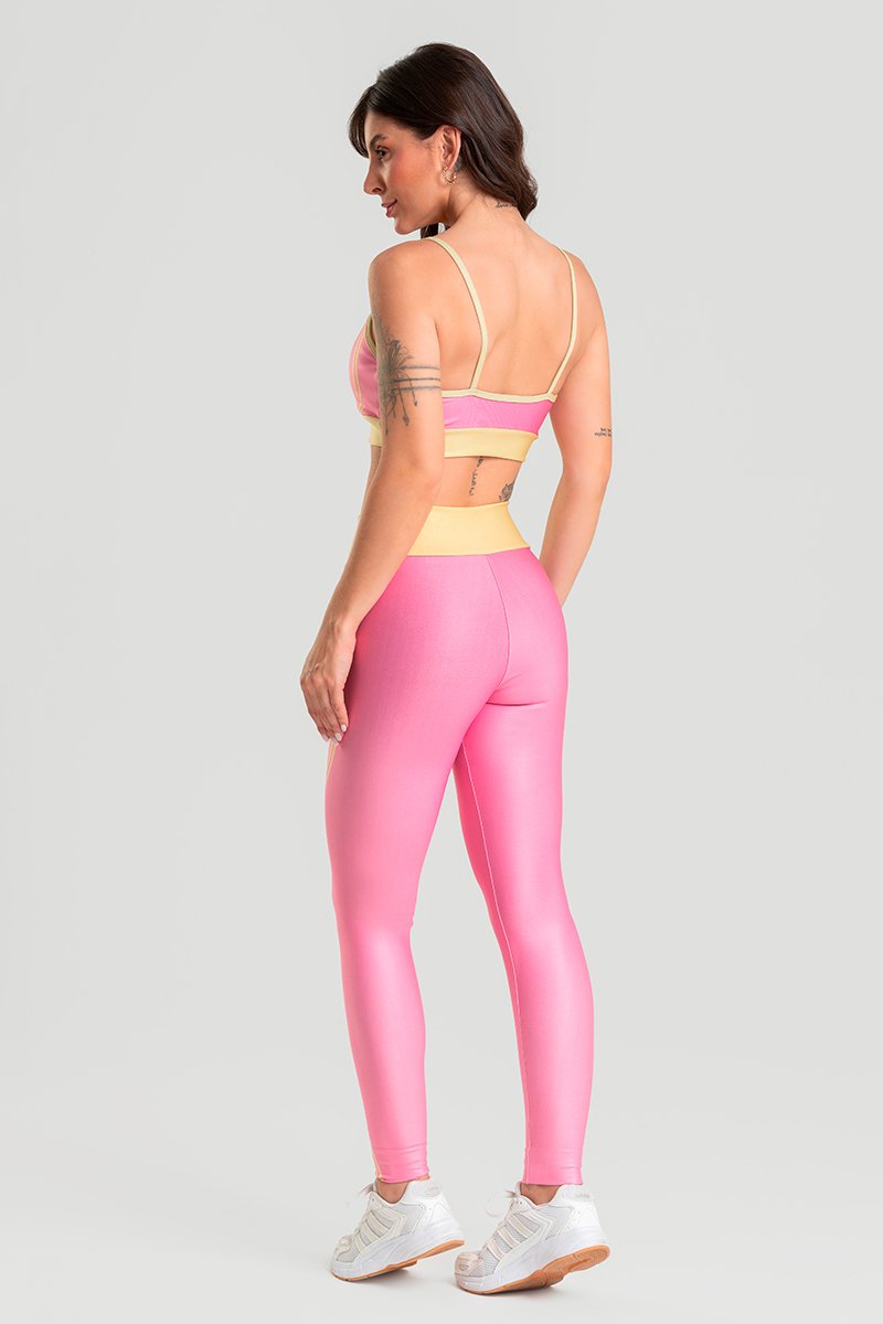Conjunto Fitness Calça Legging e Top estampa exclusiva MINI SAIA