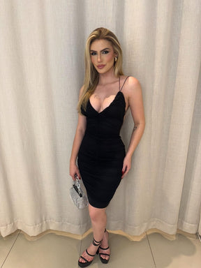 Vestido Vegas – Transparência e Sensualidade em Alta Definição